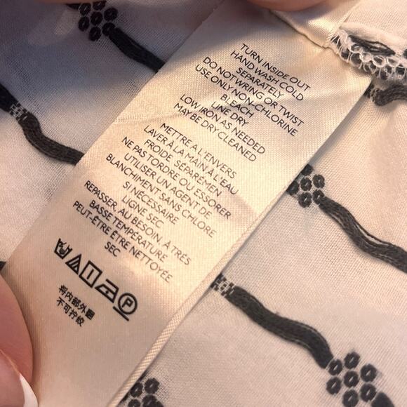 Anthropologie Maeve Clip Dot Relaxed Button down Shirt Size 10 - Picture 9 of 12
